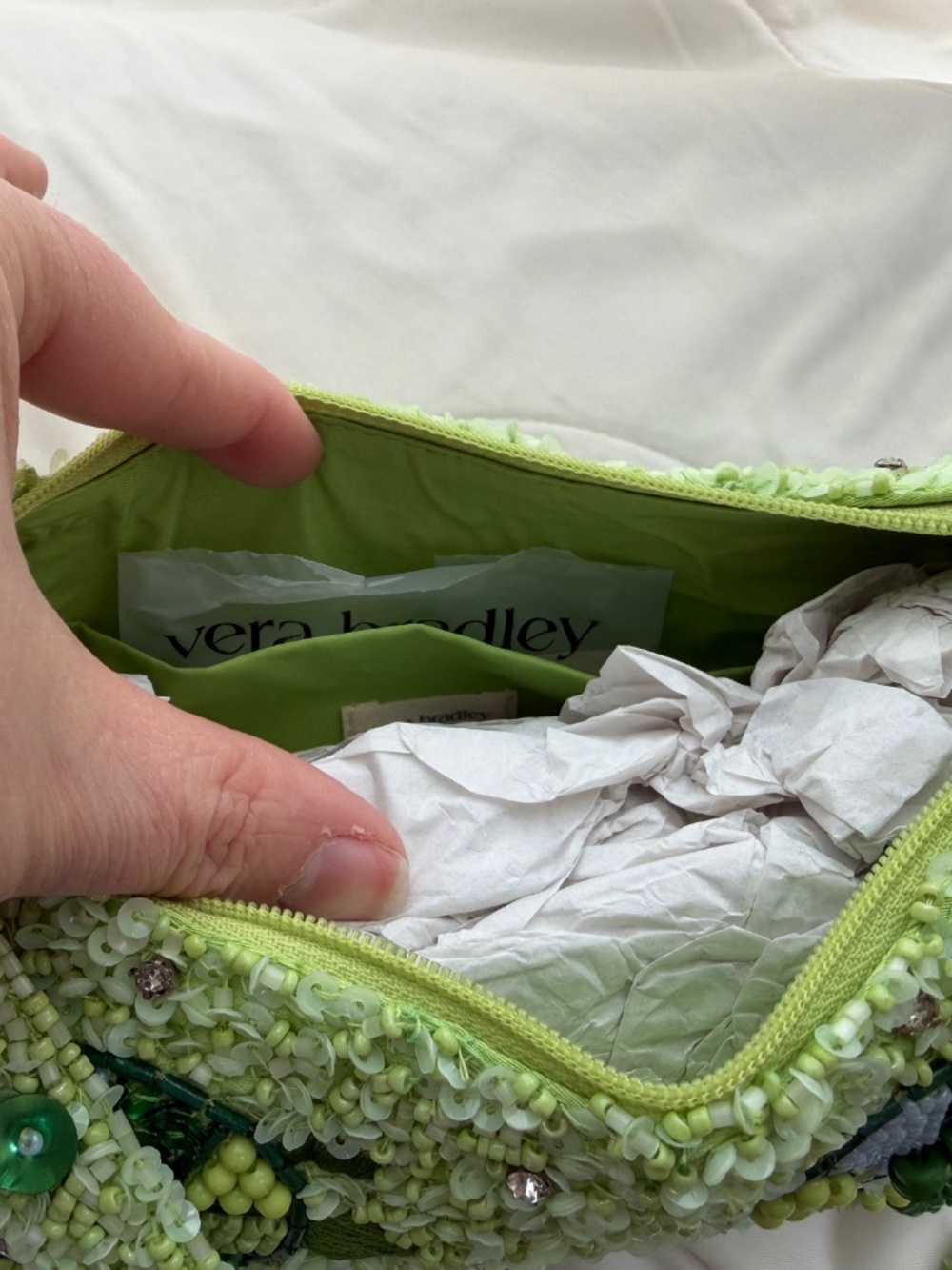 Vera Bradley Mini Roxbury Crescent Beaded Shoulder Bag - Picture 3 of 7